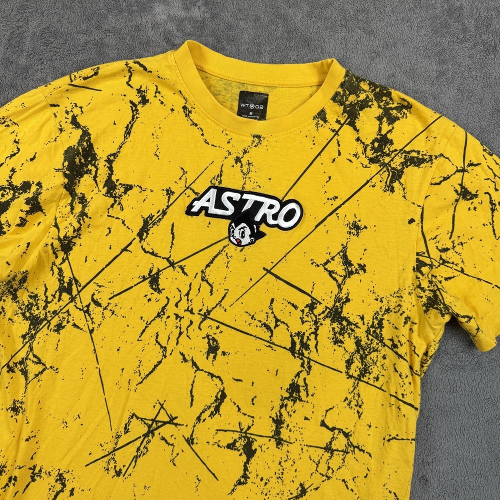WT02 Astro Boy T-Shirt Mens Size M Yellow Marble Graphic Anime Tee‎ Tezuka